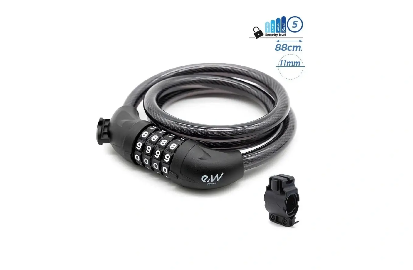 Antifurt bicicleta negru cu cifru eWheel LK024