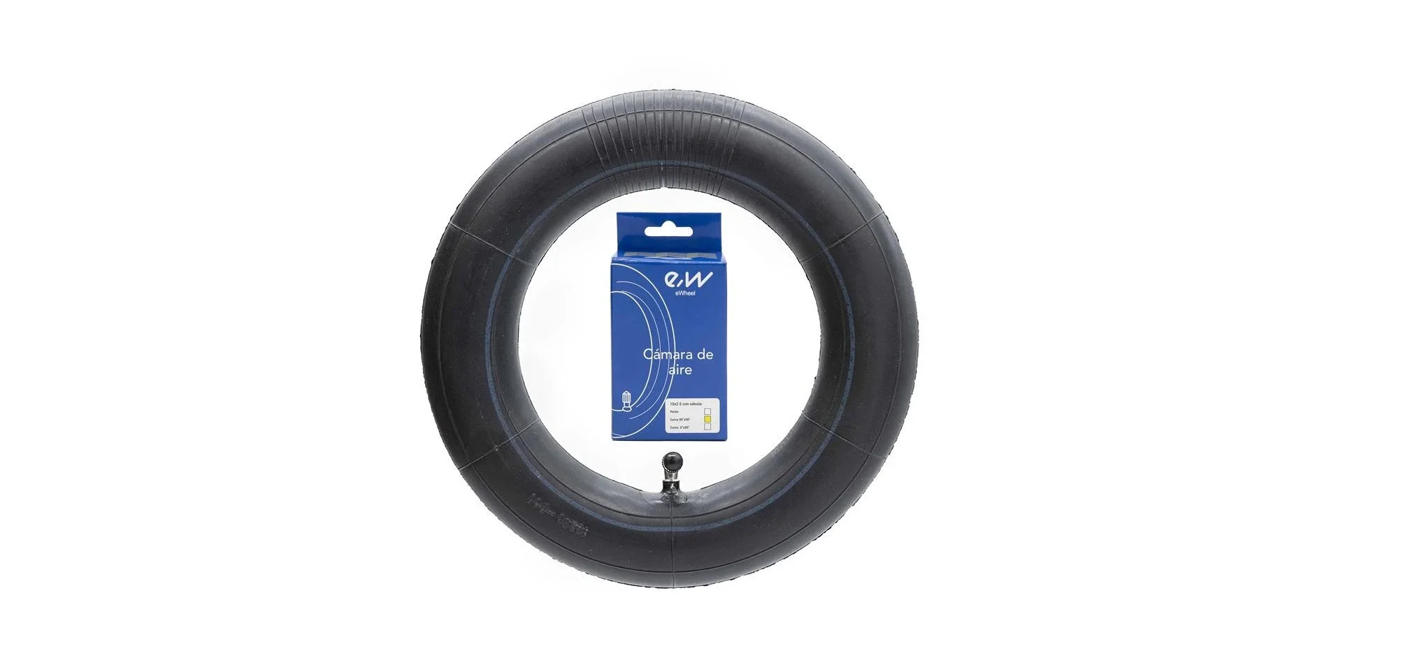 Camera trotineta electrica 10×2.5-6.5 cu ventil la 90° eWheel pentru Kukirin
