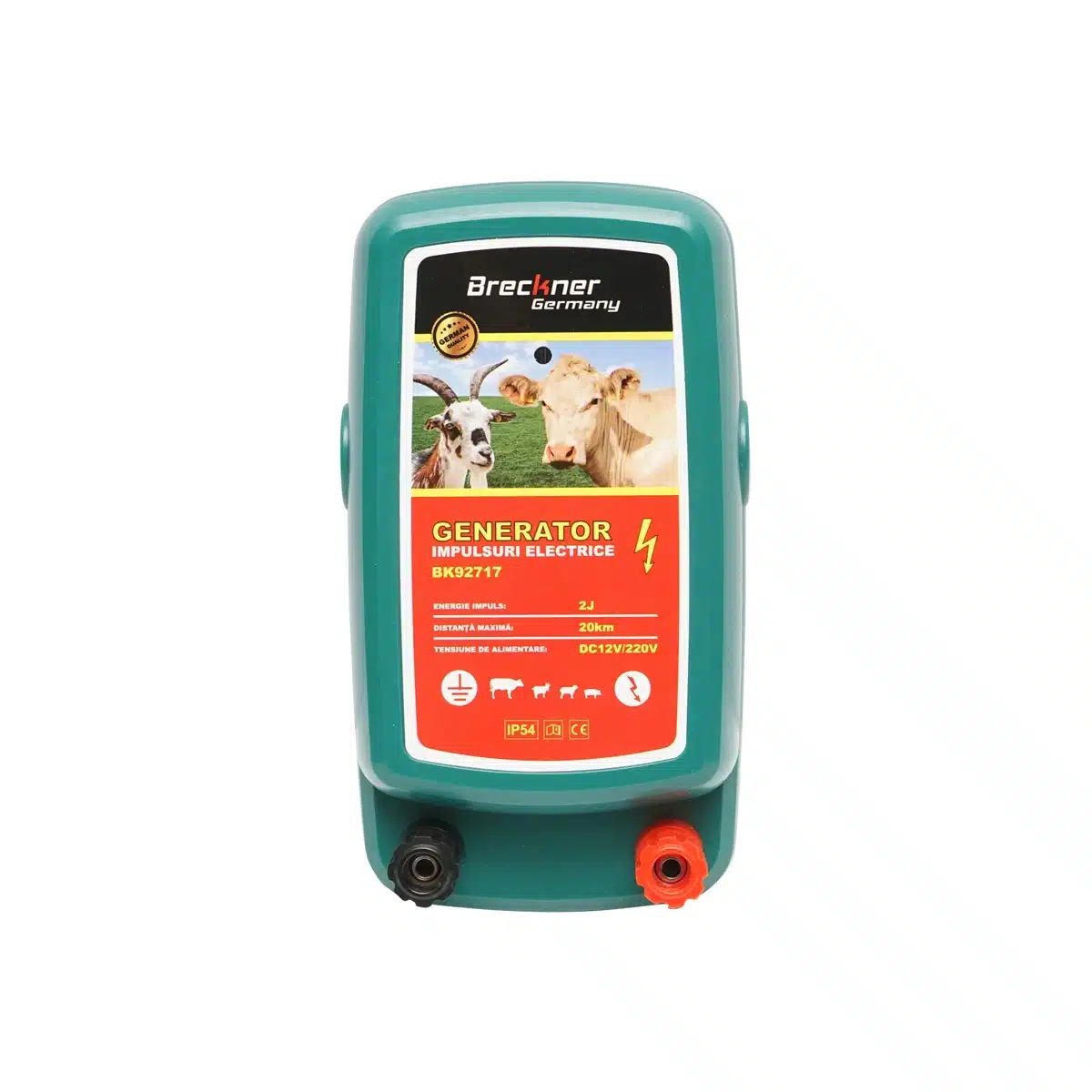 Aparat generator de impulsuri 2 Joule, 20Km pentru gard electric 12V/220V, IP54