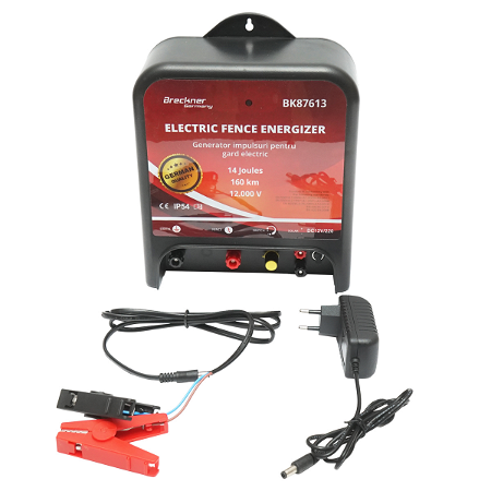 Aparat generator impulsuri DC 12/220V, 4 Joule, 70km pentru gard electric