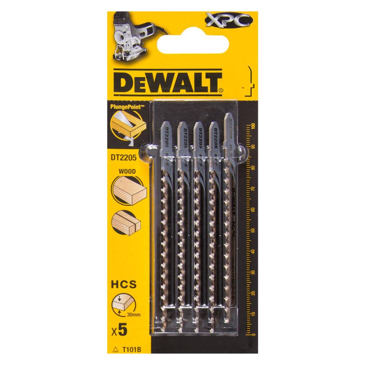 Set 5 panze pentru fierastrau vertical lemn Dewalt XPC DT2205