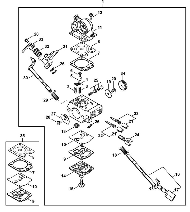Surub reglaj pentru drujba MS 311/391 - 1140 120 6700