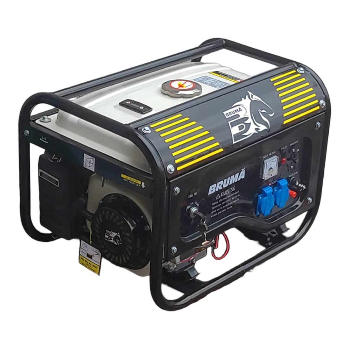 Generator curent pe benzina monofazat Bruma BRG-6000E 5.5 kW, pornire electrica