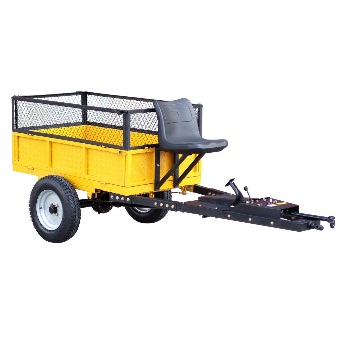 Remorca cu tractiune ProGARDEN Alpine RM500T1 cu obloane, 1 osie, prindere bolt pentru motocultor, roti 5.00-10