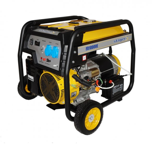 Generator curent pe benzina monofazat Stager FD10000E, 8 kW, open-frame