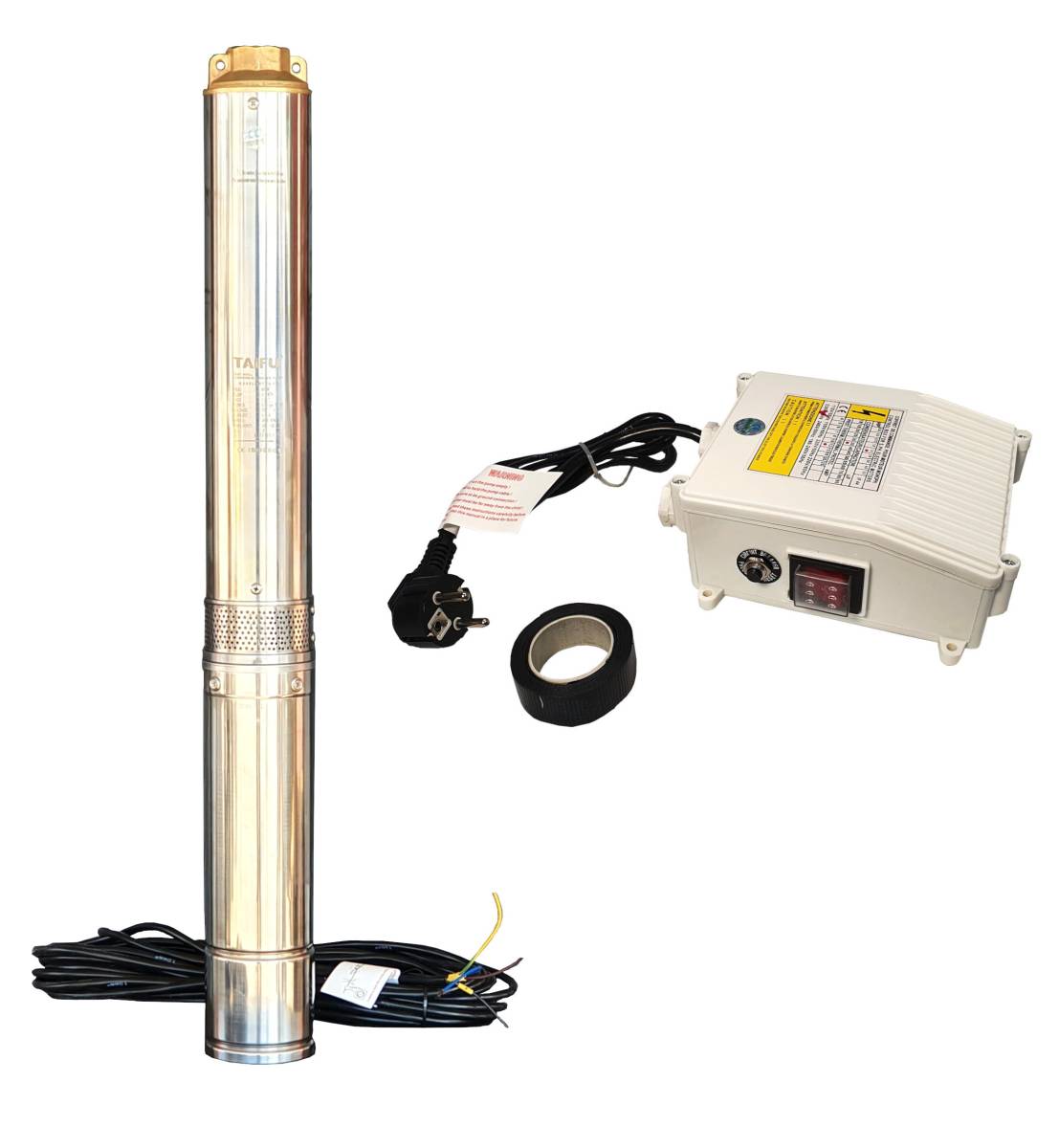 Taifu 4STM4-10 Pompa submersibila apa curata 750W, 67L/min, 10 etaje, Hmax 80m, cablu 15m