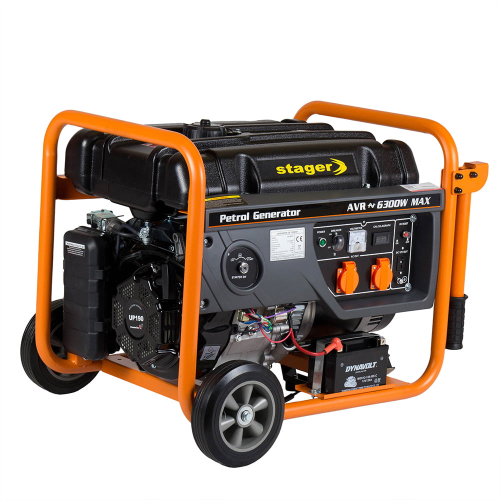 Stager GG 7300EW generator open-frame 5.8kW, monofazat, benzina, pornire electrica