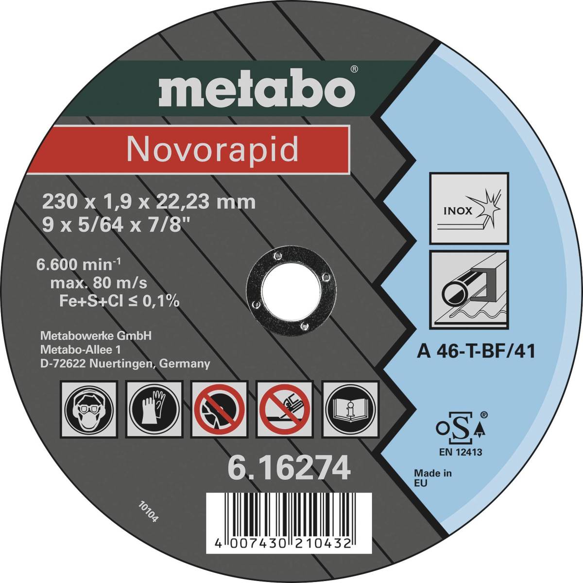 Disc abraziv Metabo Novorapid 616274000