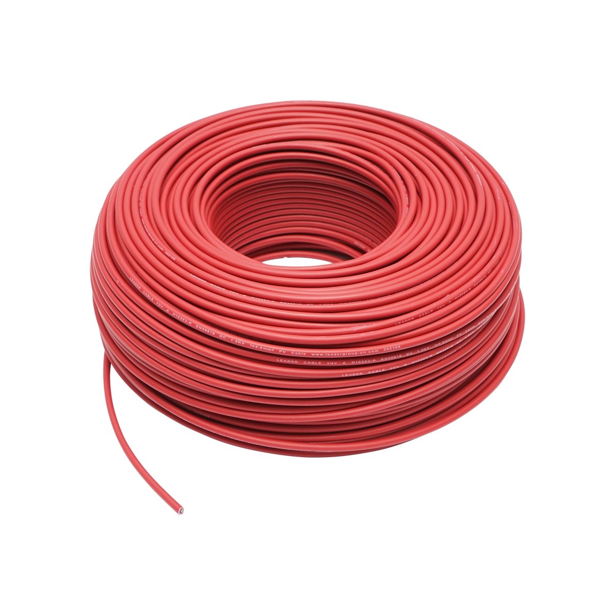 Rola cablu rosu panou solar 4 mm x 200 m