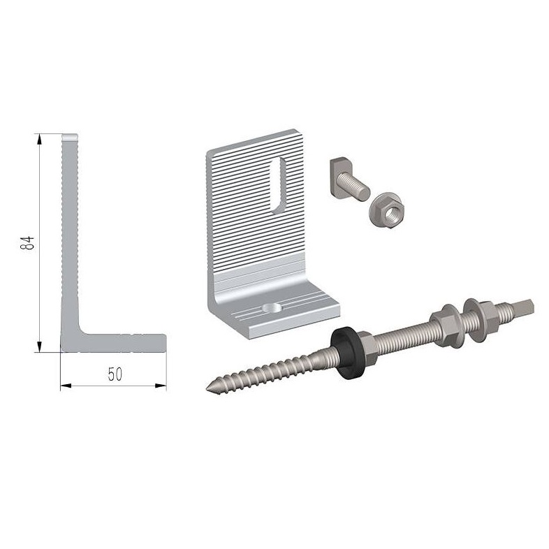 Set clema L pentru acoperis tabla cu bolt BK77786