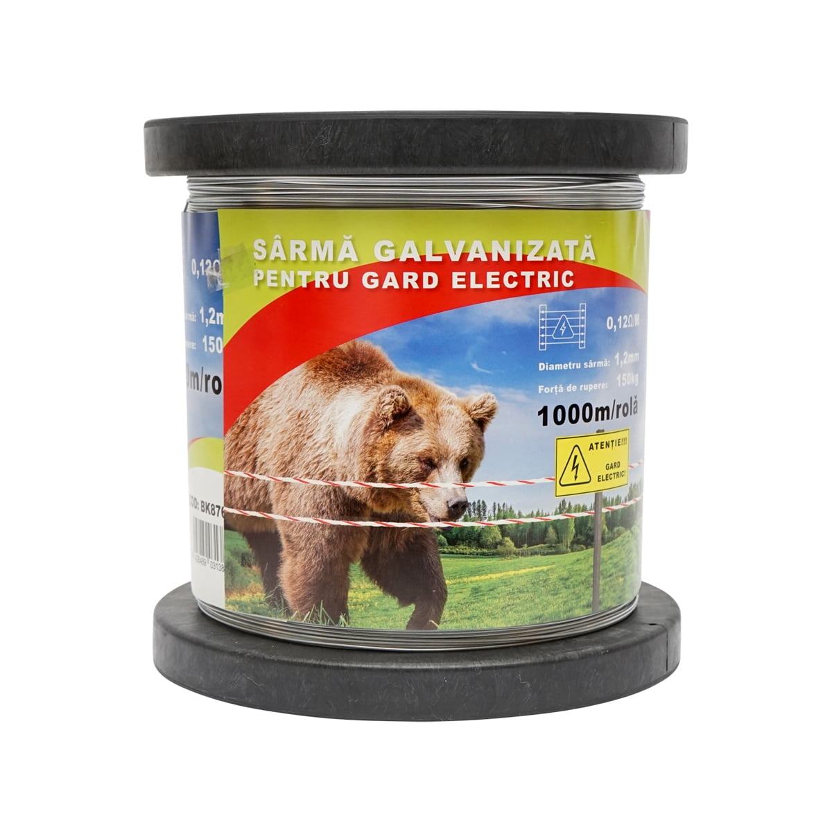 Sarma galvanizata pentru gard electric 1.2 mm x 1000 m BK87611