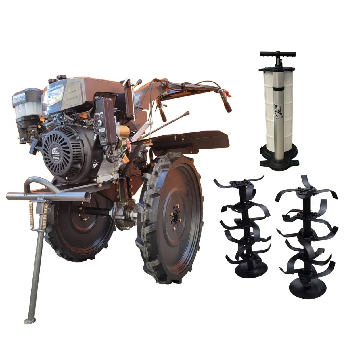 Motocultor Bruma BR916E, 16 CP, pornire electrica, 4 viteze + pompa ulei