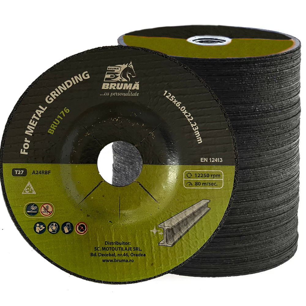 Set 20 Discuri de slefuit metal Bruma BRU176 125*6 mm
