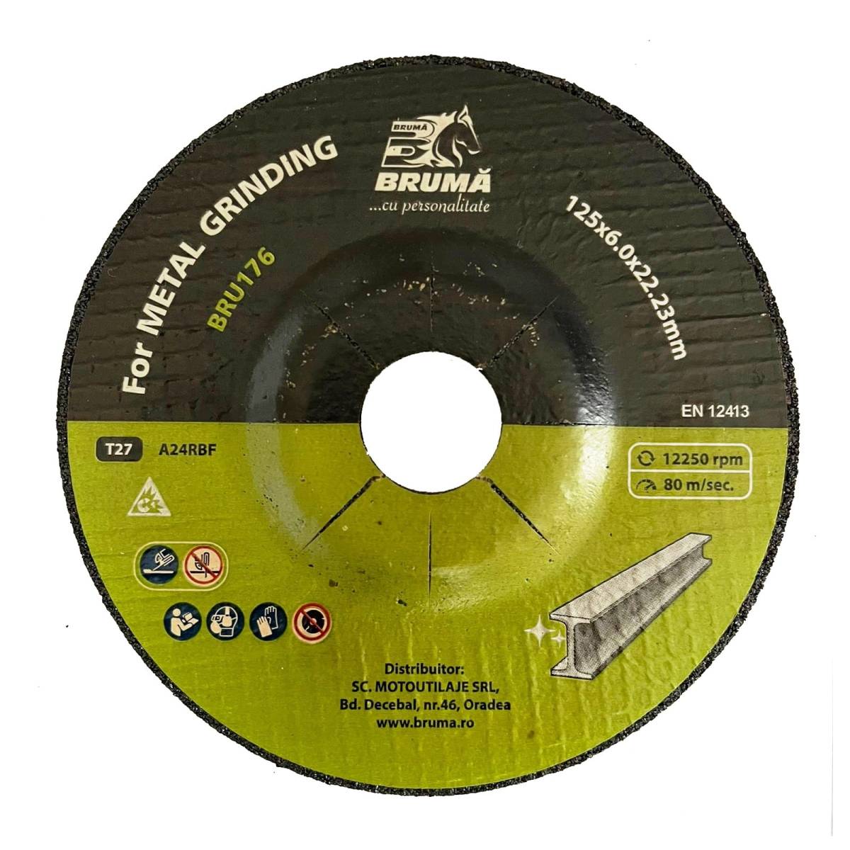 Disc de slefuit metal Bruma BRU176 125x6 mm