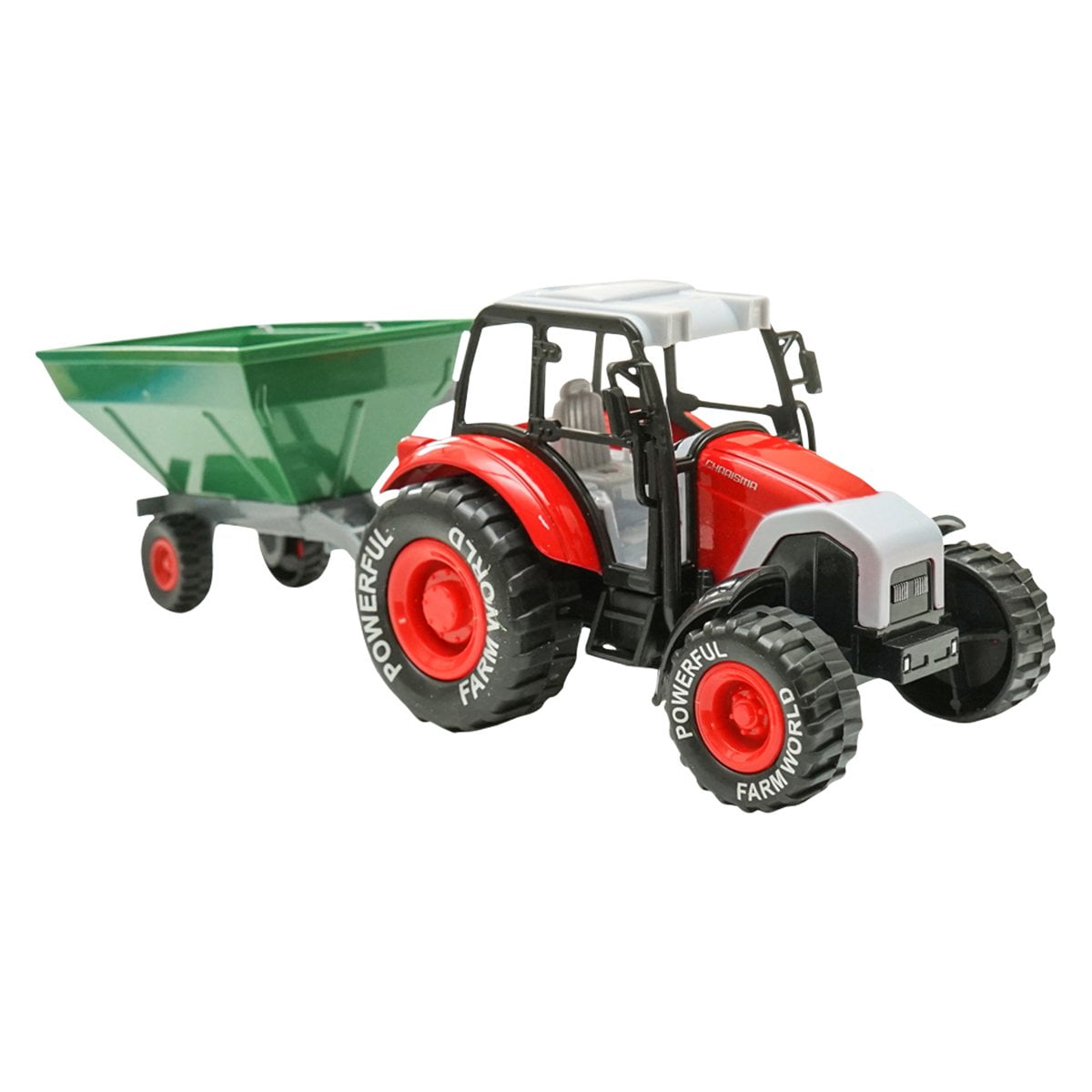 Jucarie Tractor rosu pentru ferma cu distribuitor de ingrasaminte FARM TRUCK