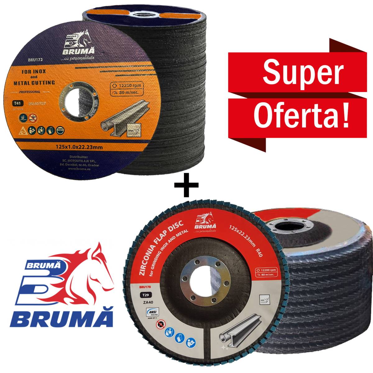 Pachet discuri 20 buc BRU172 + 10 buc BRU178