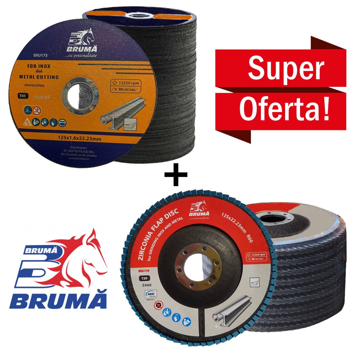 Pachet discuri 20 buc BRU173 + 10 buc BRU179