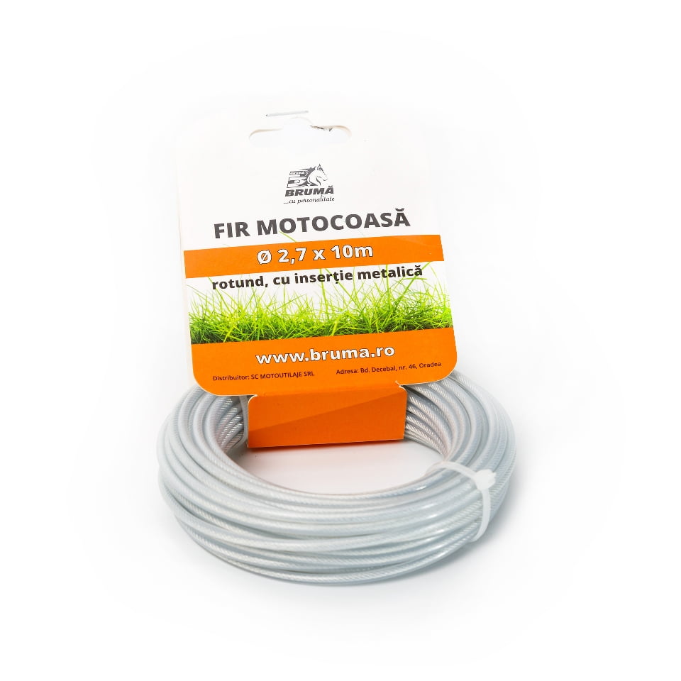 Fir motocoasa 2.7 mm x 10 m rotund Bruma BRU101