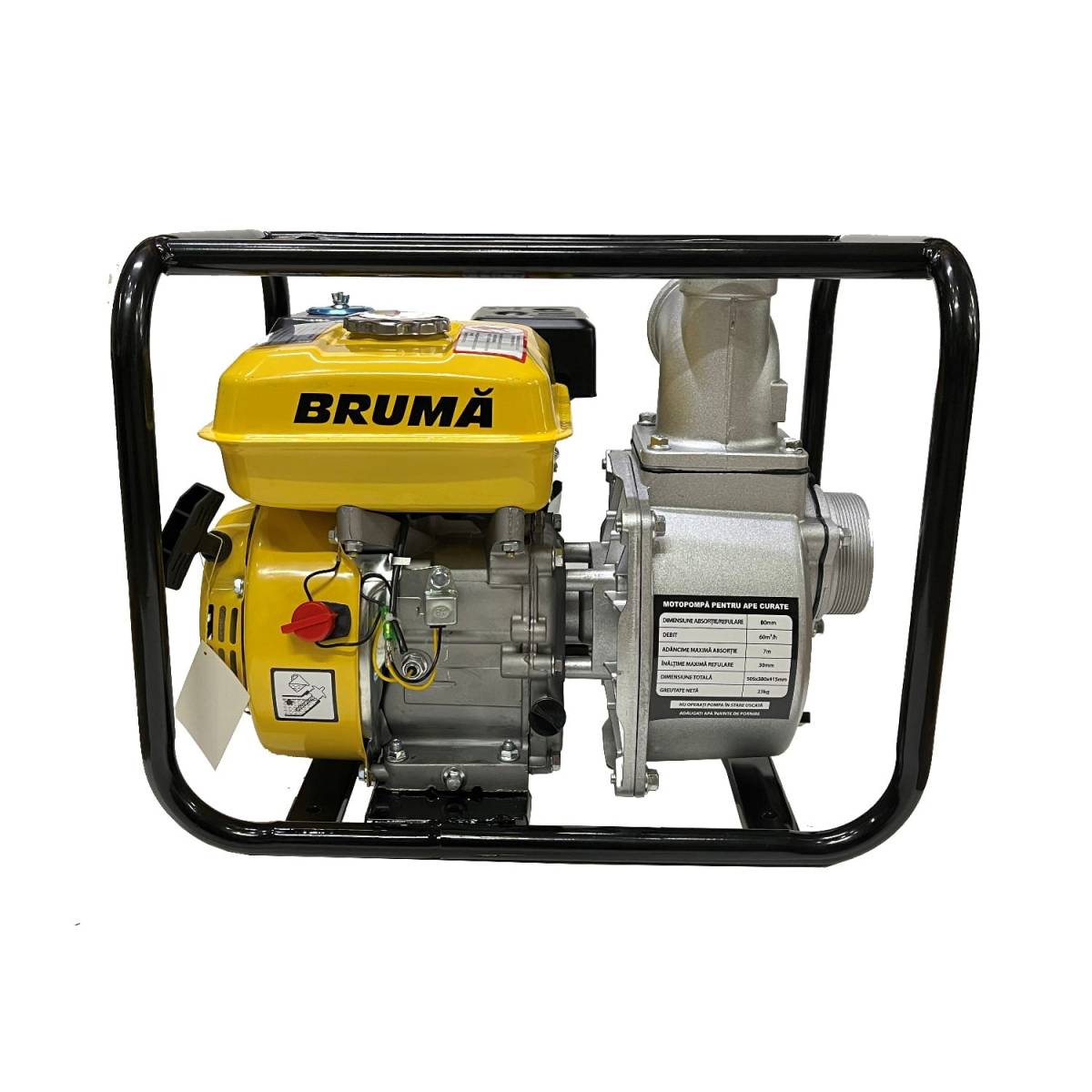 Motopompa WP30 Bruma BRU157, 3 toli, 60 mc/h, motor 6.5 CP