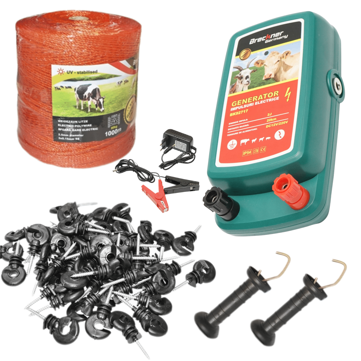 Kit complet Gard electric 2 J , randament 20km