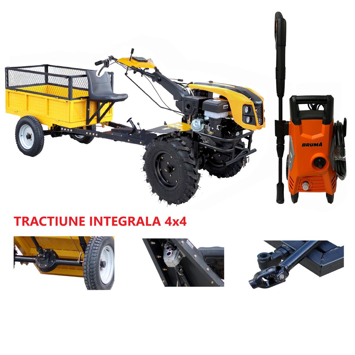 Motocultor Campo 1873 + RM500T + aparat de spalat BRU149