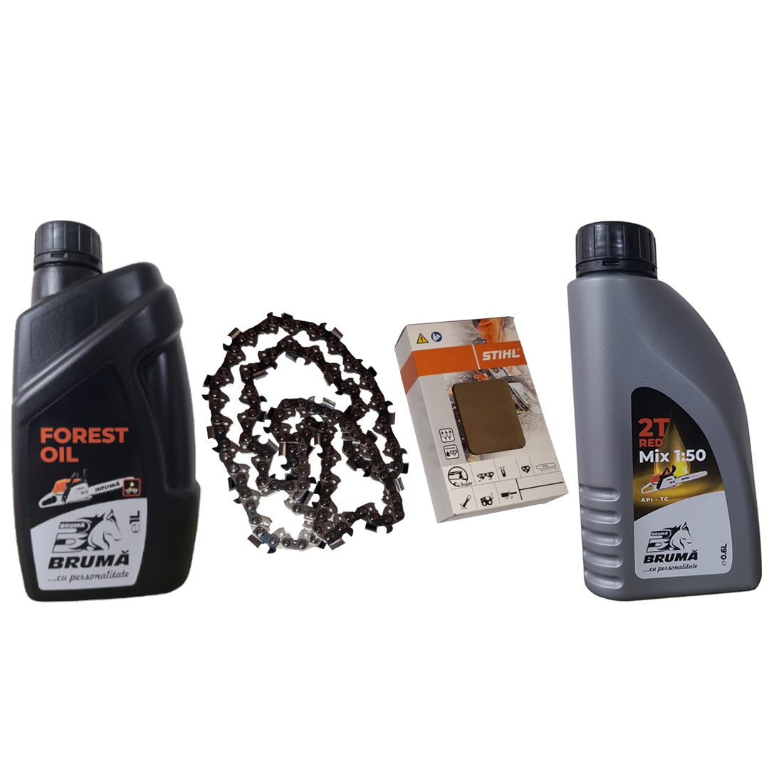 Pachet lant drujba PM 27.5 1.1mm cu ulei amestec / ulei lant pentru Stihl MS 170/180/231