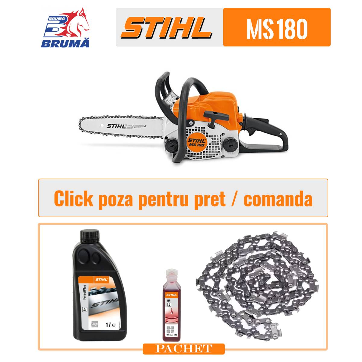 Motofierastrau Stihl MS 180 1.9 CP PKG