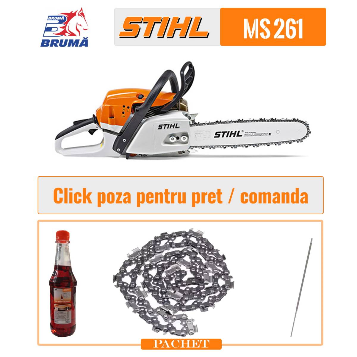 Motoferastrau Stihl MS 261 3.8 CP Profesional