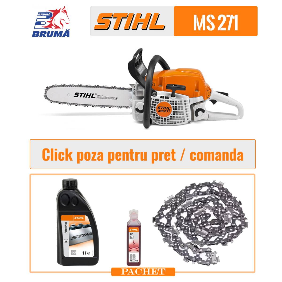 Motofierastrau Stihl MS 271 3.5 CP PKG