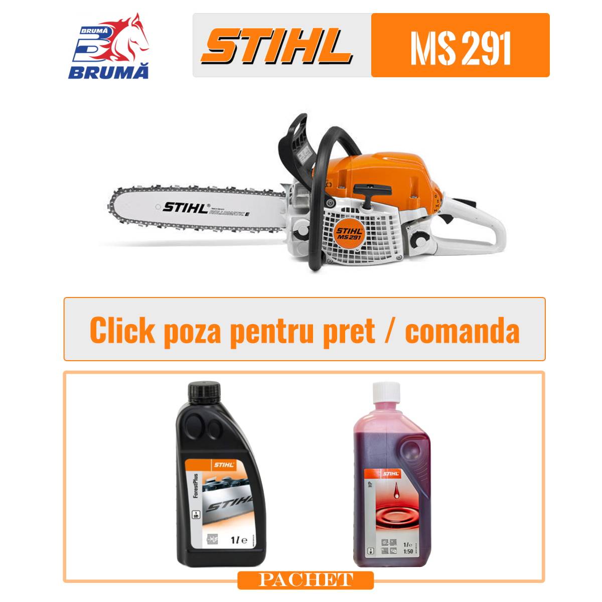 Motofierastrau Stihl MS 291 3.8 CP PKG