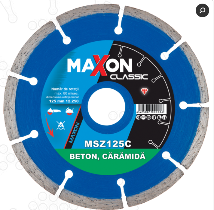 Disc diamantat universal MAXON SEGMENTAT CLASSIC MSZ125