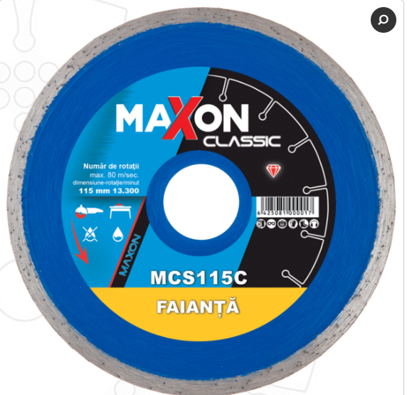 Disc diamantat pentru faianta MAXON CONTINUU CLASSIC MCS115C