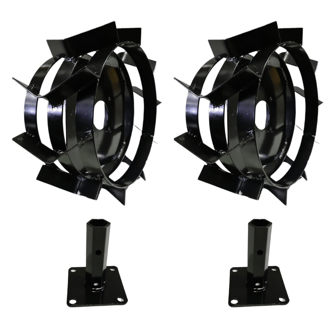 Set roti metalice pentru motocultor 400-10, cu manicot 23 mm