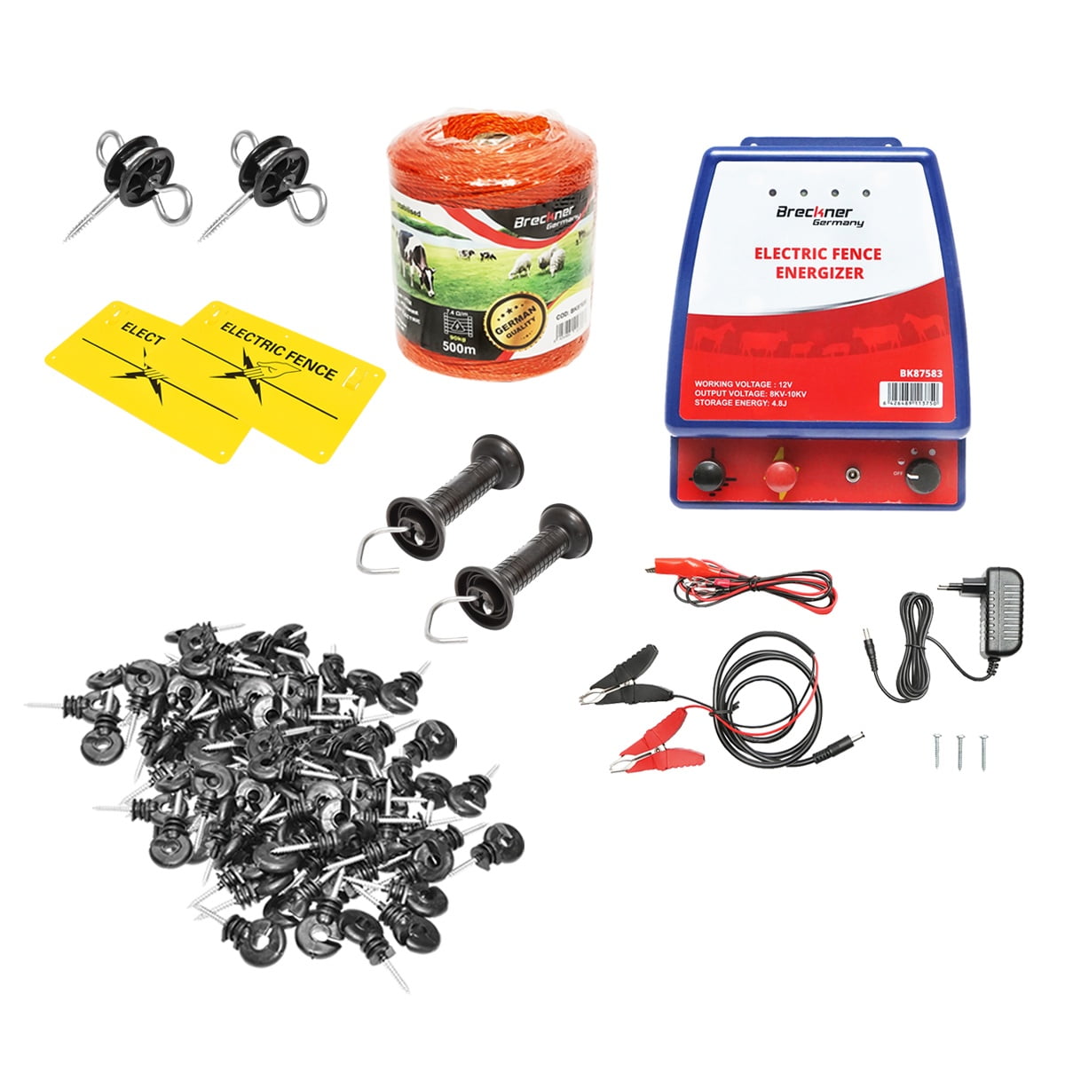 Kit complet gard electric 12/220V 6j Joule lungime fir 500m
