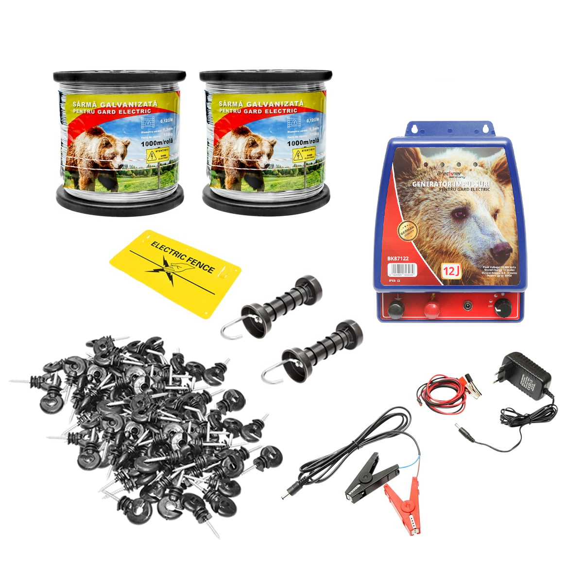 Kit complet Gard electric 12 J, randament 80km