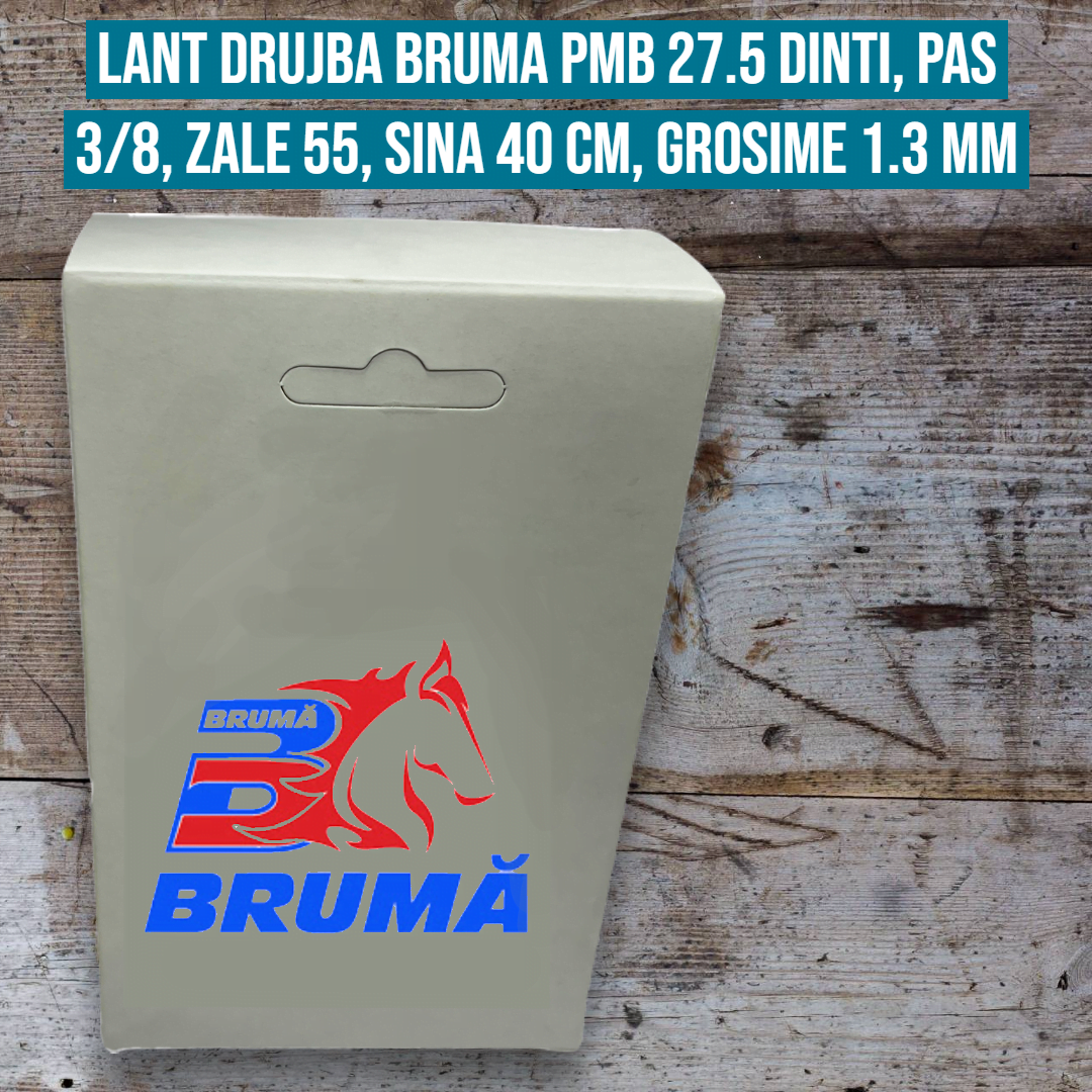 Lant drujba PMB 27.5 dinti, pas 3/8, zale 55, sina 40 cm, grosime 1.3 mm