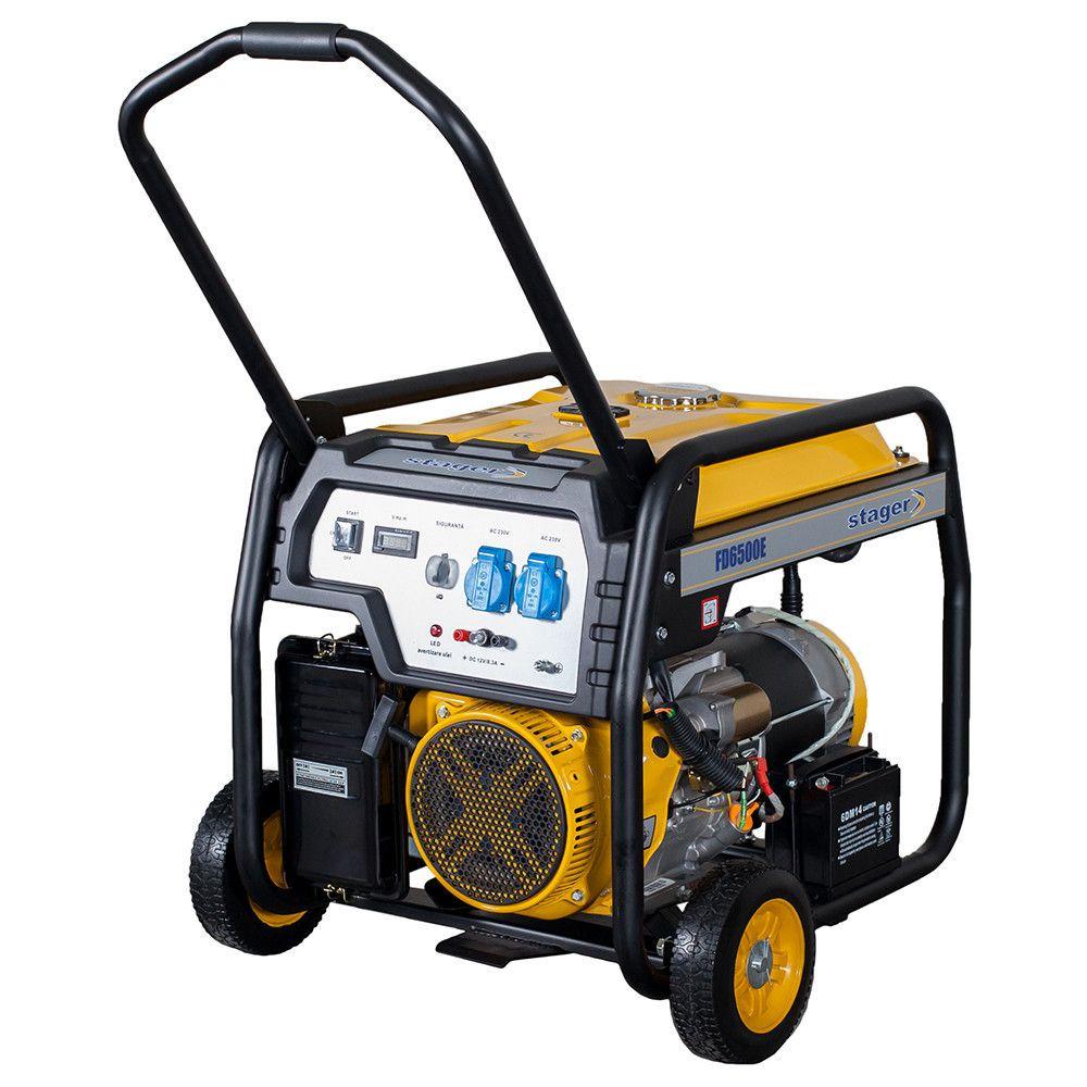 Generator curent pe benzina monofazat Stager FD 6500E, 5.5 kW, 230 V, open-frame