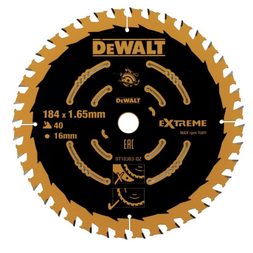 Panza fierastrau circular de taiere fina 184mm DeWalt DT10303
