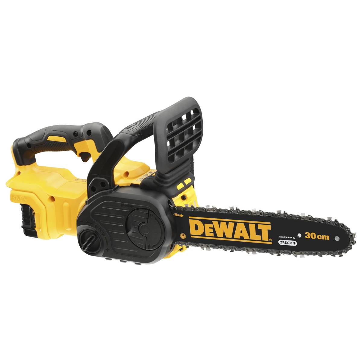 Drujba (fierastrau electric) cu lant pe acumulator Dewalt DCM565P1-QW, 18V, 30 cm lungime lama,lama si lant Oregon,include acumulator 18V 5Ah
