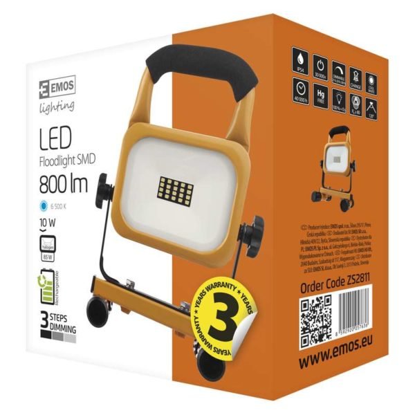 Reflector led cu acumulator 10W IP54 6500K Emos ZS2811