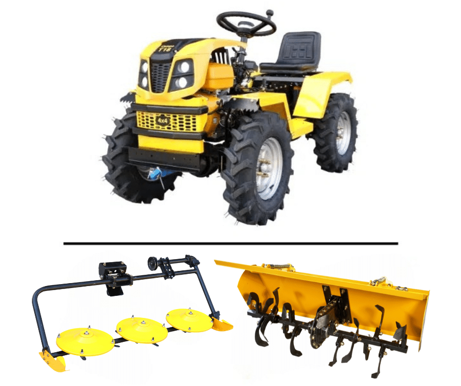 Minitractor 4x4 ProGARDEN Campo T18 V25.1: 18 CP Benzina, ACC2