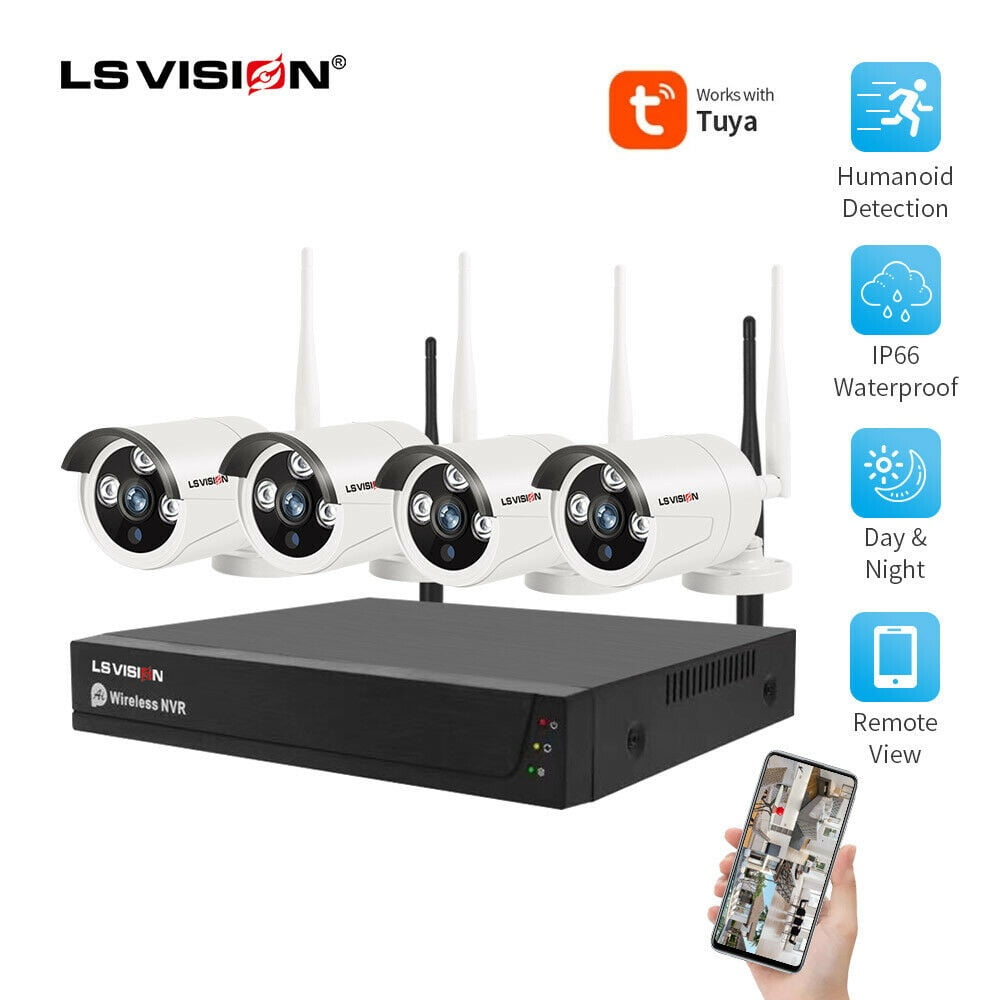 Sistem supraveghere CCTV 4 camere cu senzor de miscare WIFI 2.4G HD Ls Vision