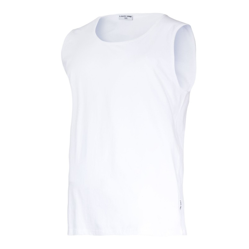Tricou bumbac fara maneci / alb - L