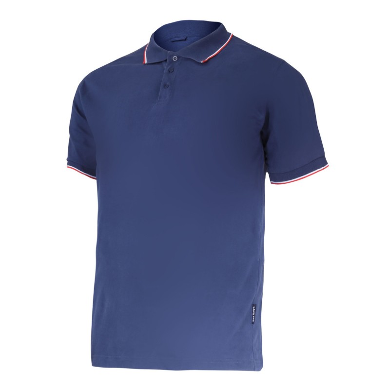 TRICOU BUMBAC POLO SUBTIRE / ALBASTRU - 3XL