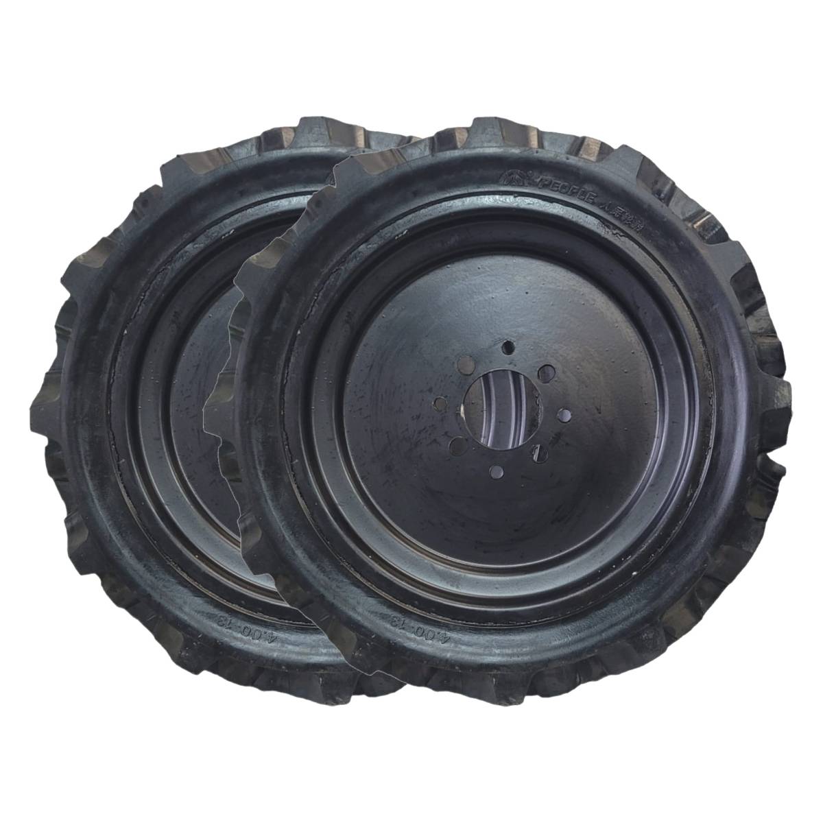 Set 2 roti cauciuc plin pentru motocultor si remorca 5.00-12