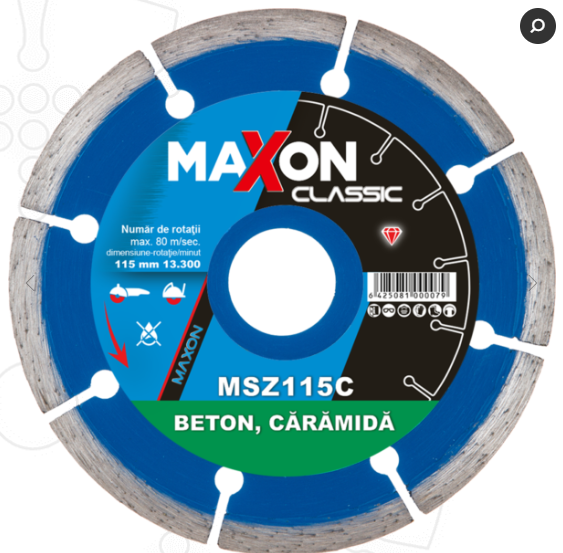 Disc diamantat universal MAXON SEGMENTAT CLASSIC MSZ115C