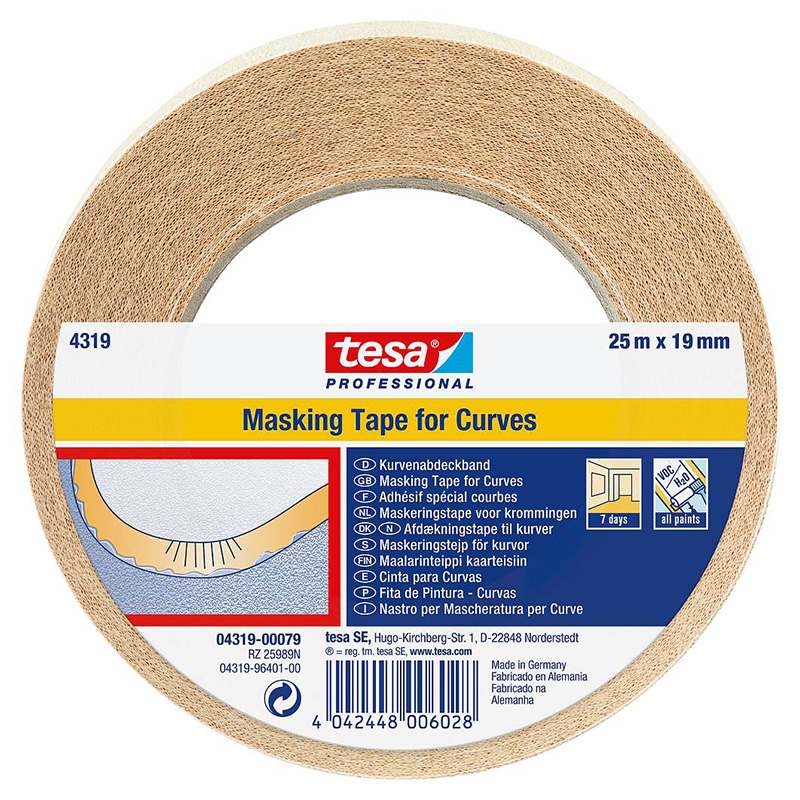 BANDA ADEZIVA MASCARE CURBATA 19MM / 25M