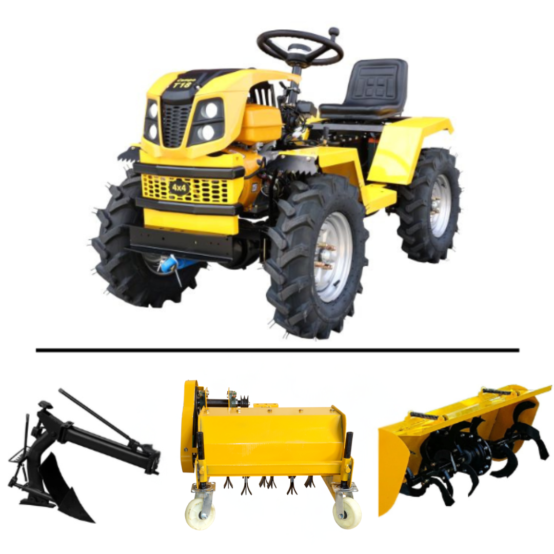 Minitractor Progarden Campo T12 G2 4x4 , 12CP, diesel, hidraulica fata-spate ACC4