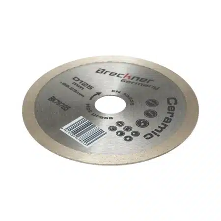Disc diamantat continuu 125x22.23mm, segment 8mm pentru gresie, faianta