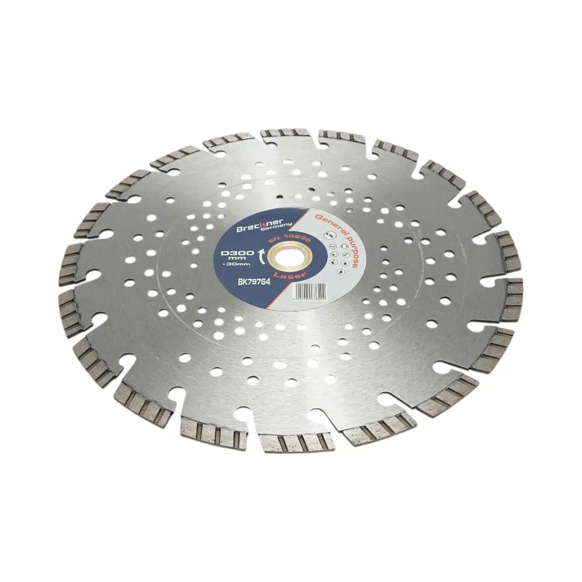 Disc diamantat turbo segmentat 300x30mm, segment 10mm pentru beton armat, pavele, boltari, piatra dura